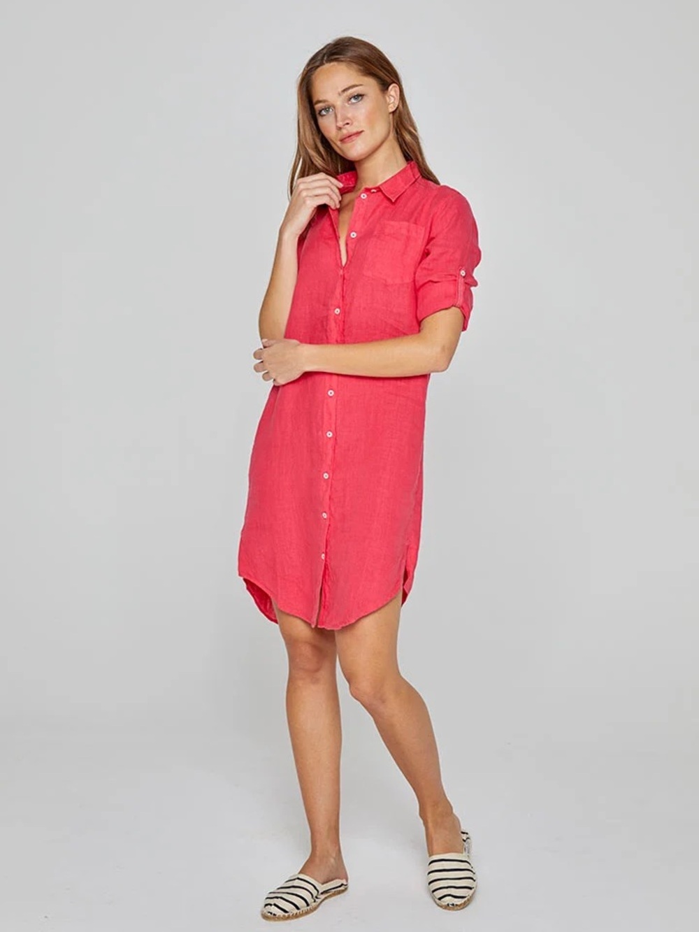Jacobs & Jacobs 100% Linen Shirt Dress